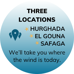 The icon displays the advantage of having kitesurfing lessons with FOXY WIND Kite School